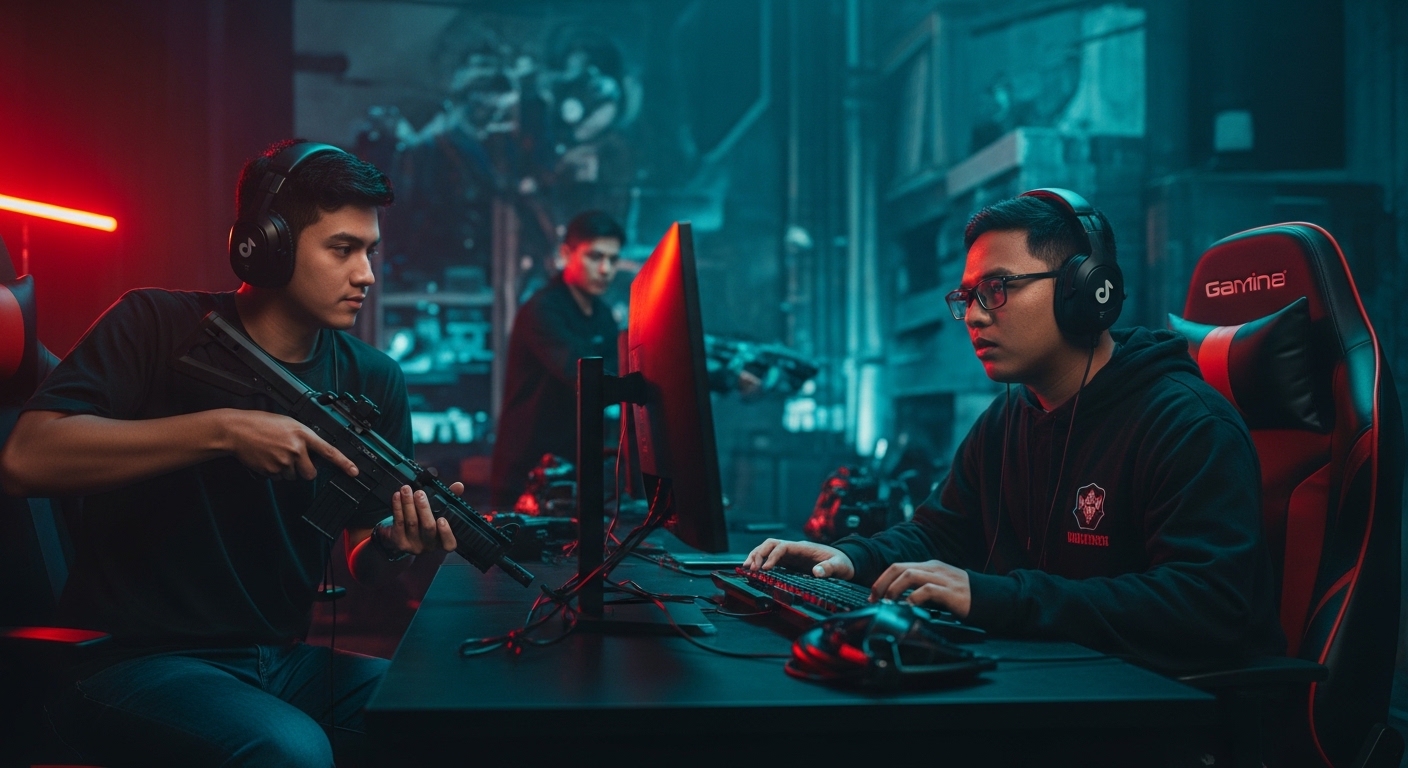 Filipino gamer streaming TikTok gaming content in the Philippines.