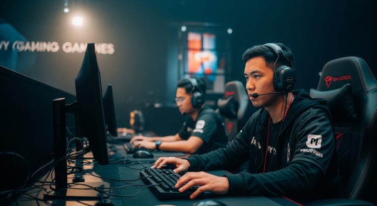 Invy Gaming Philippines team in a TikTok-inspired gaming setup