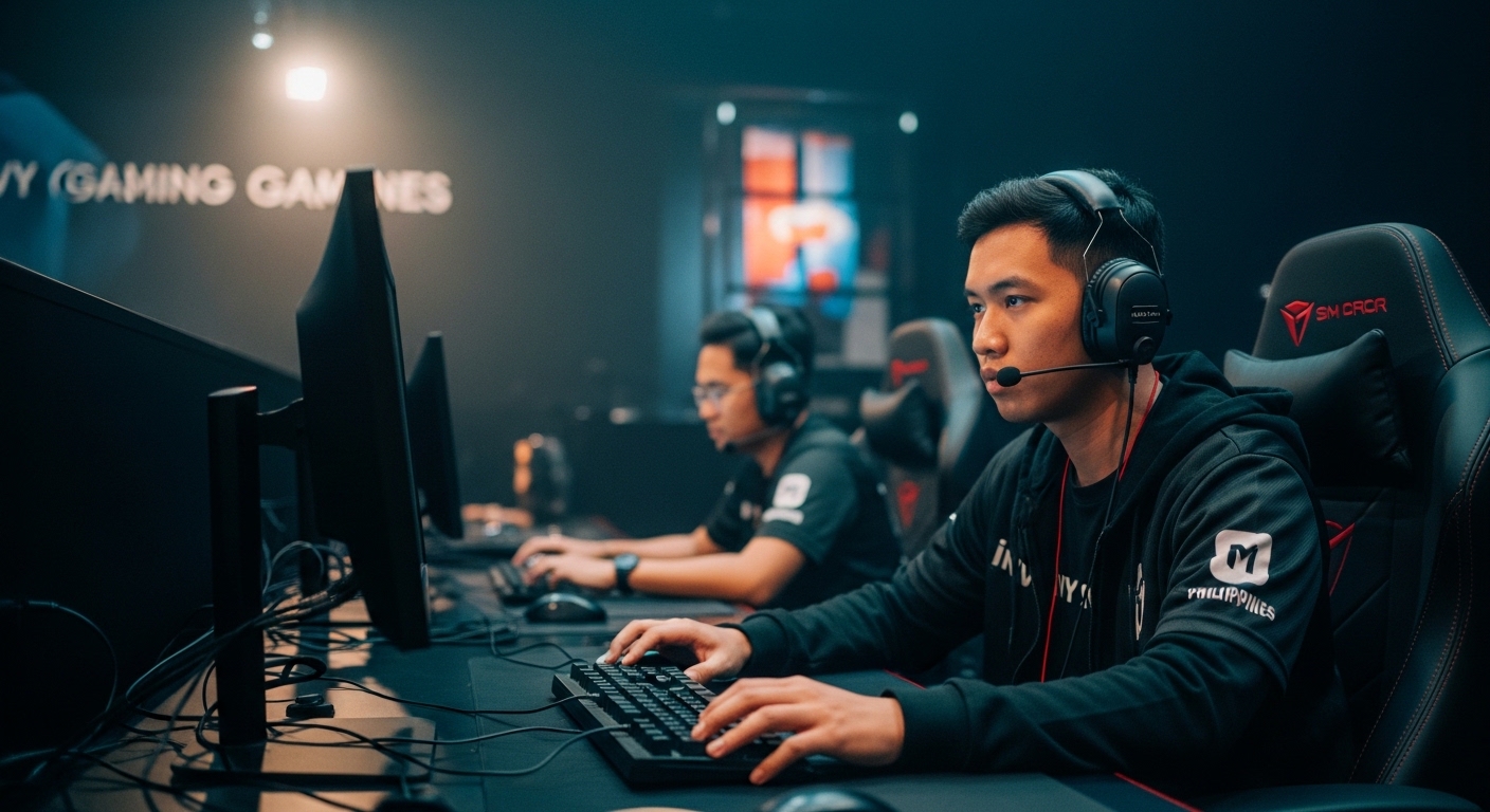 Invy Gaming Philippines team in a TikTok-inspired gaming setup