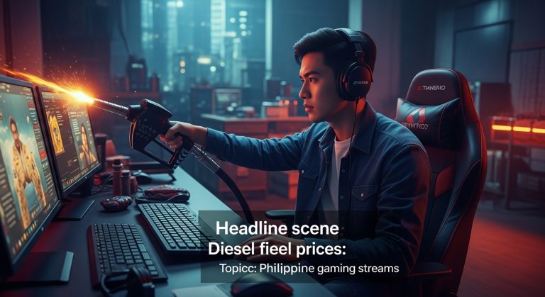 Graphic showing diesel fuel prices affecting Philippine gaming and streaming